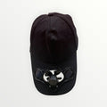 Black Baseball Cap with Cooling Fan Built In
