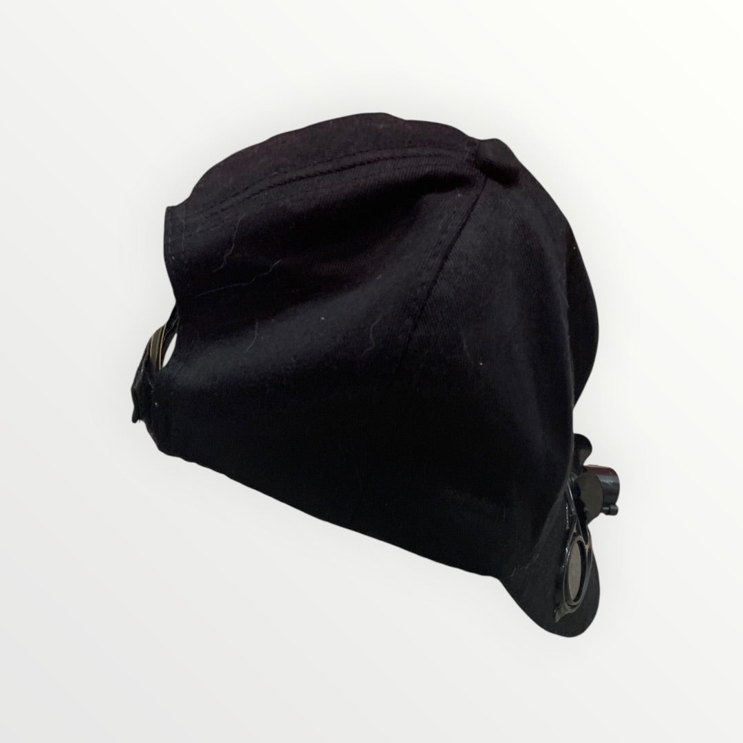 Black Baseball Cap with Cooling Fan Built In
