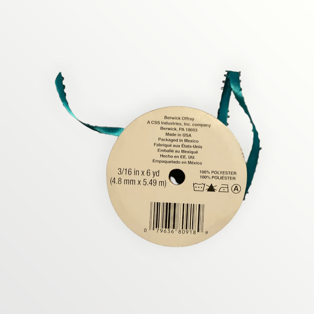 Offray Turquoise/Blue Ribbon - 6 yards (woven in the USA)