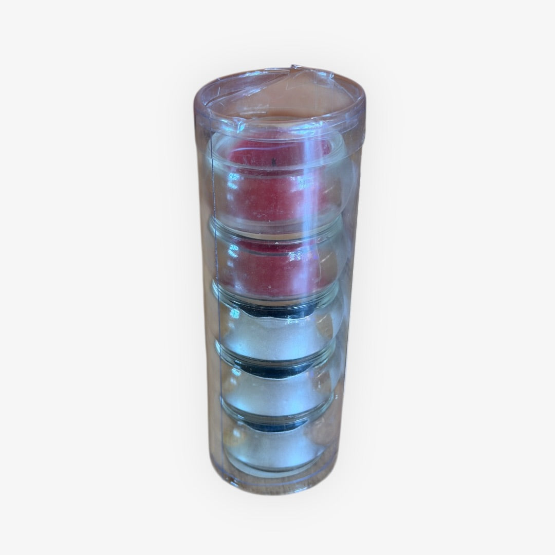 Home Accents Entertainment Lighting Set 5 Glass Tea Light Holders