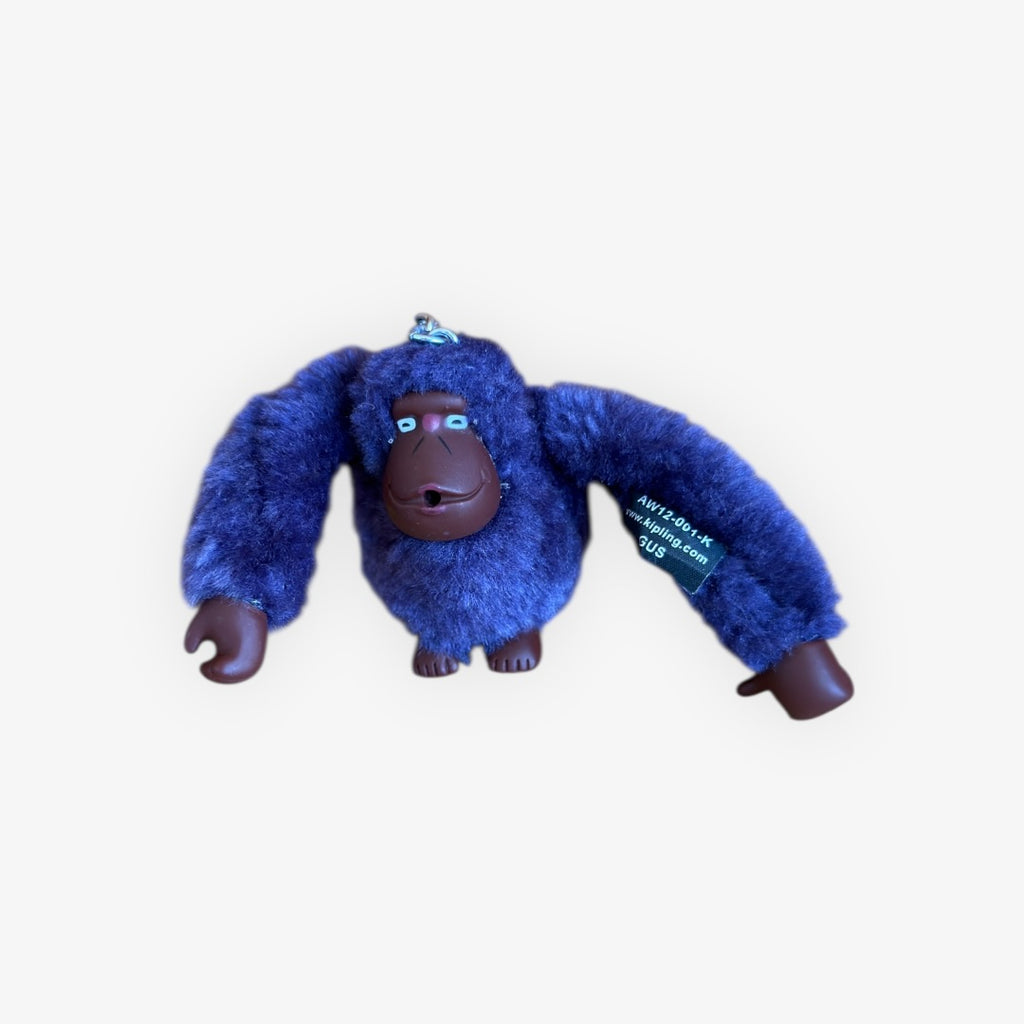 Purple Kipling Plush Monkey "Gus” Keychain 2.75"H