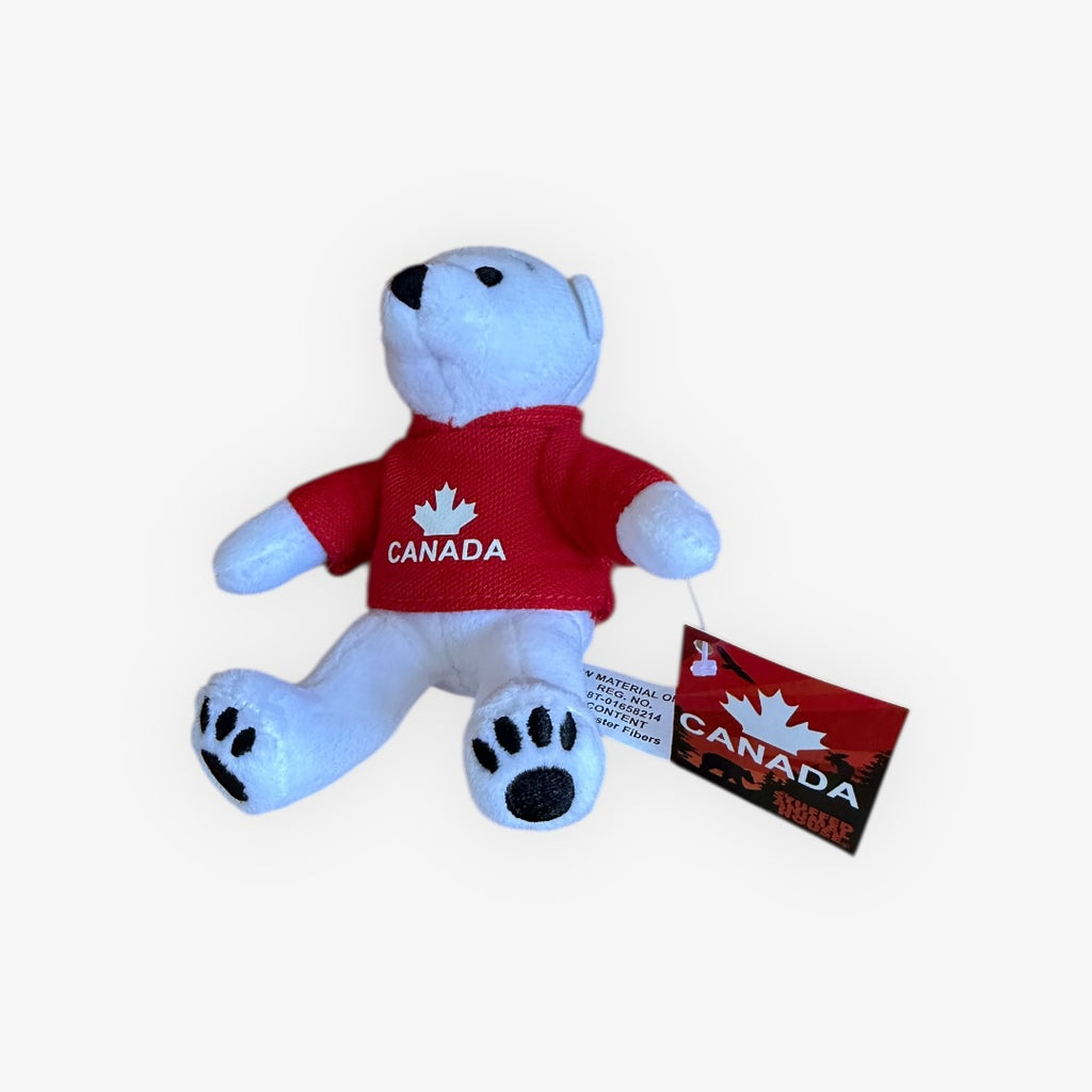 Canada Souvenir Polar Bear Keychain 3"H