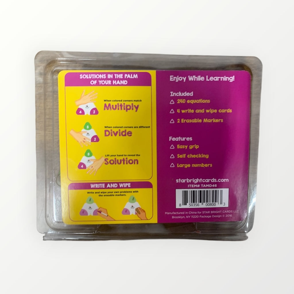 Star Right Multiplication and Division Flashcard Set with Markers