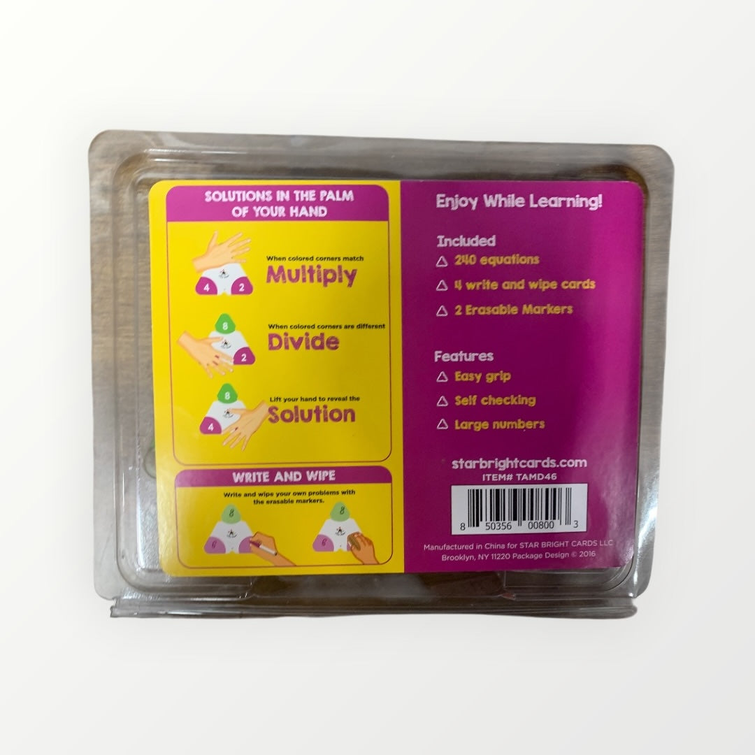 Star Right Multiplication and Division Flashcard Set with Markers