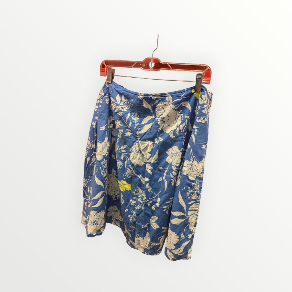 Old Navy Blue Floral Design Low Waist Skirt - size 14