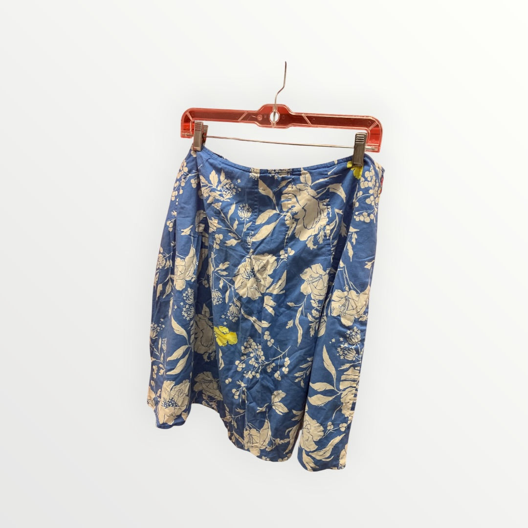 Old Navy Blue Floral Design Low Waist Skirt - size 14