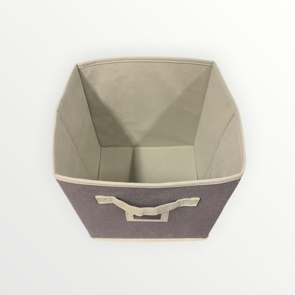 Grey Collapsible Fabric Storage Cube Bin - 11" x 11.5" x 11"