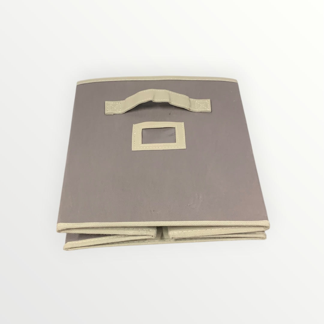 Grey Collapsible Fabric Storage Cube Bin - 11" x 11.5" x 11"