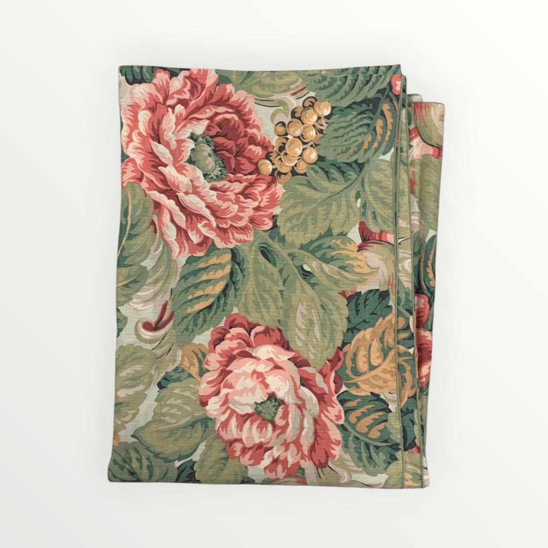Green Floral Tablecloth - 69" x 49"