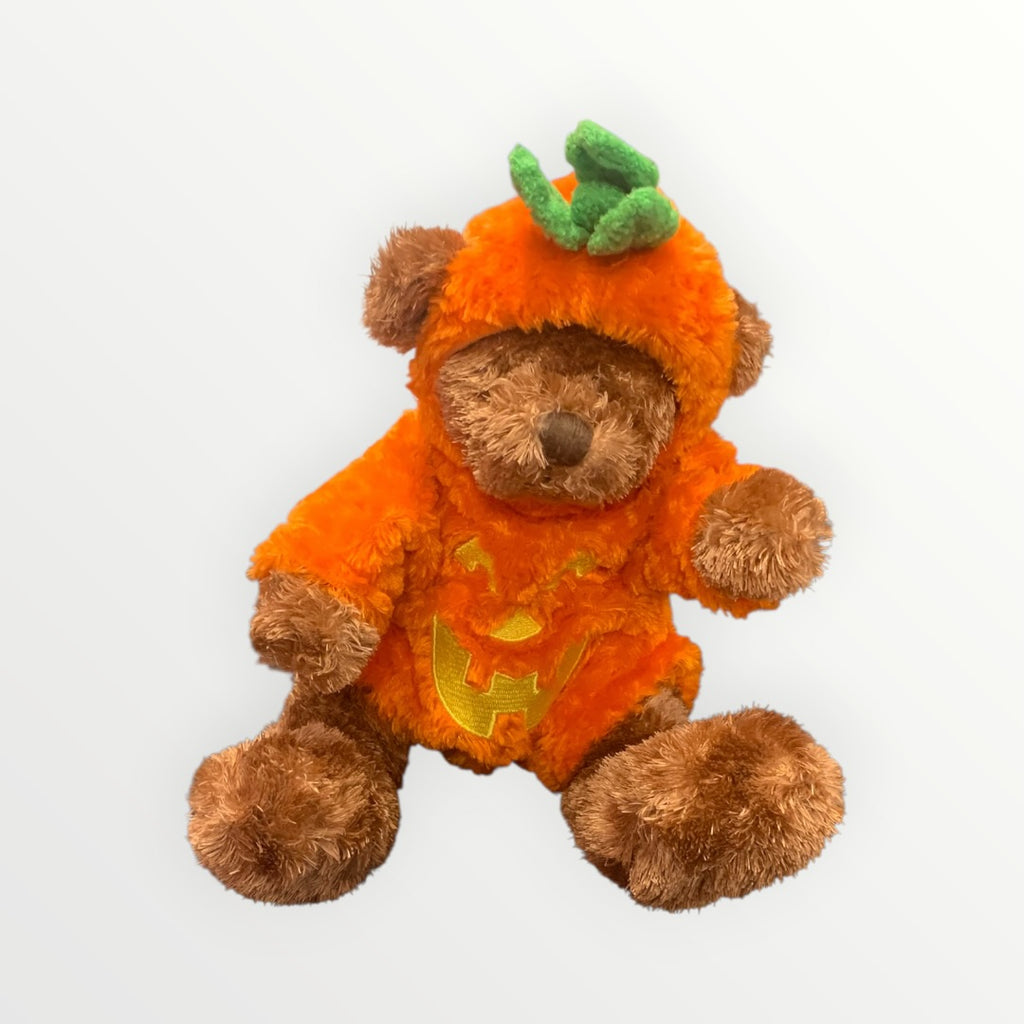 Halloween Bean Bag Plush Pumpkin Bear 8"H