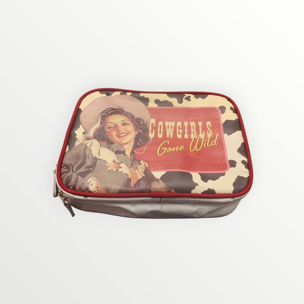 "Cowgirls Gone Wild" Graphic Cosmetic Bag - 8.5" x 6"
