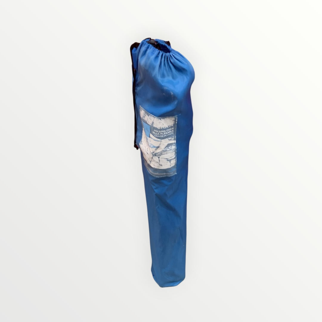 Blue Foldable Camping Chair with a Built-in Mesh Cup Holder *Volunteers Only*