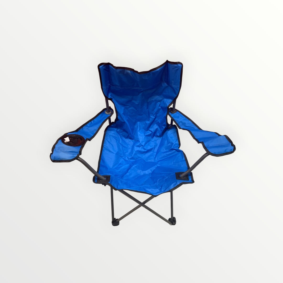Blue Foldable Camping Chair with a Built-in Mesh Cup Holder *Volunteers Only*