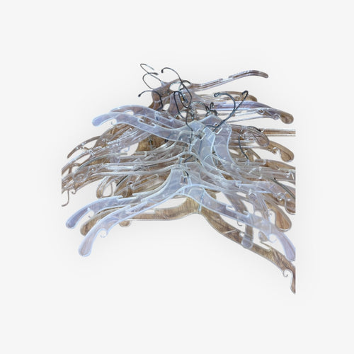 16-pack Assorted Clear Plastic Hangers