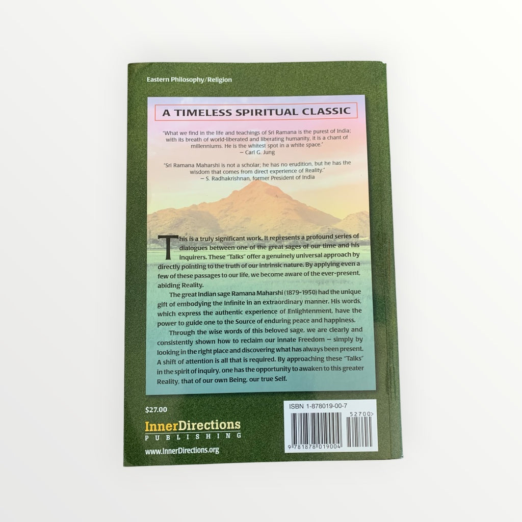 Talks with Ramana Maharshi: On Realizing Abiding Peace and Happiness Paperback Book (2000)