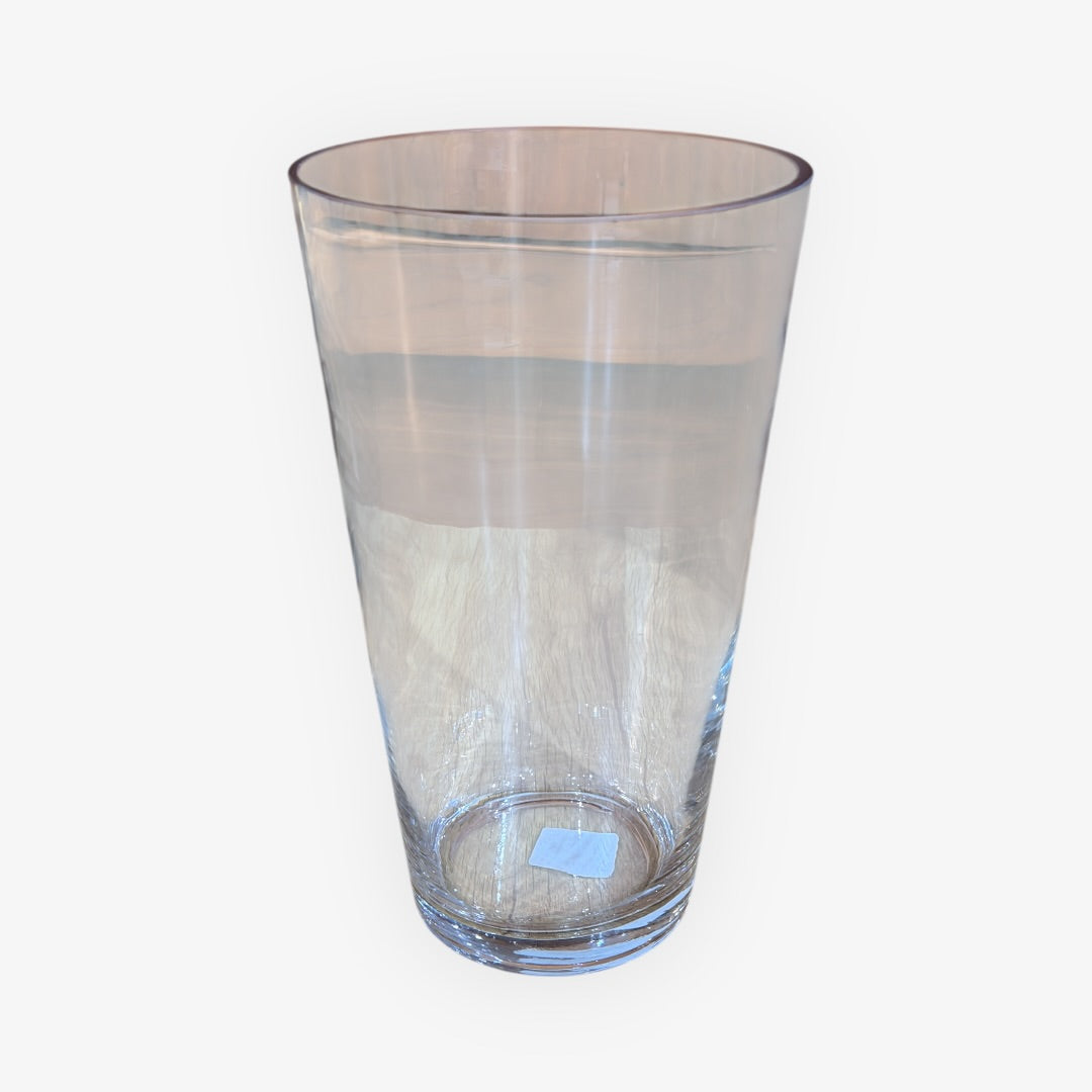 Clear Glass Vase 6.5"D x 11"H