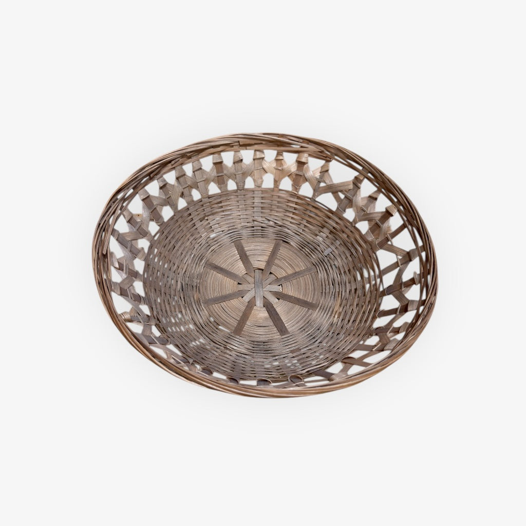 Woven Rattan Basket 3"H x 11.5"D