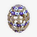 Vintage Beaded Easter Egg Ornament 4.5"H