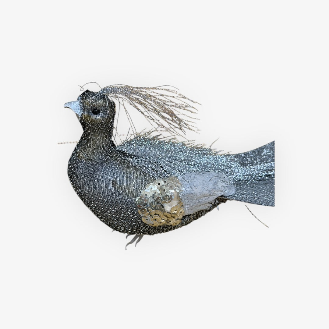 Glitter Bird Ornament 14"L