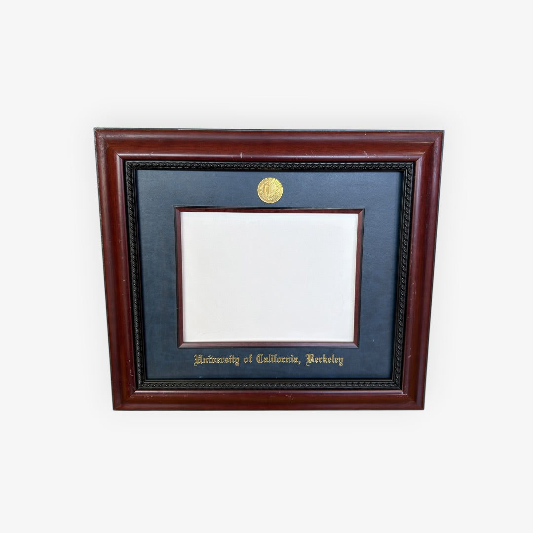 Official Collegiate Berkeley Diploma Frame with a Gold Medallion and Embossed Lettering