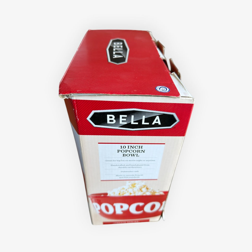 Bella Popcorn Red Ceramic Bowl 10"D
