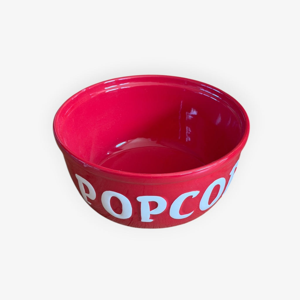 Bella Popcorn Red Ceramic Bowl 10"D
