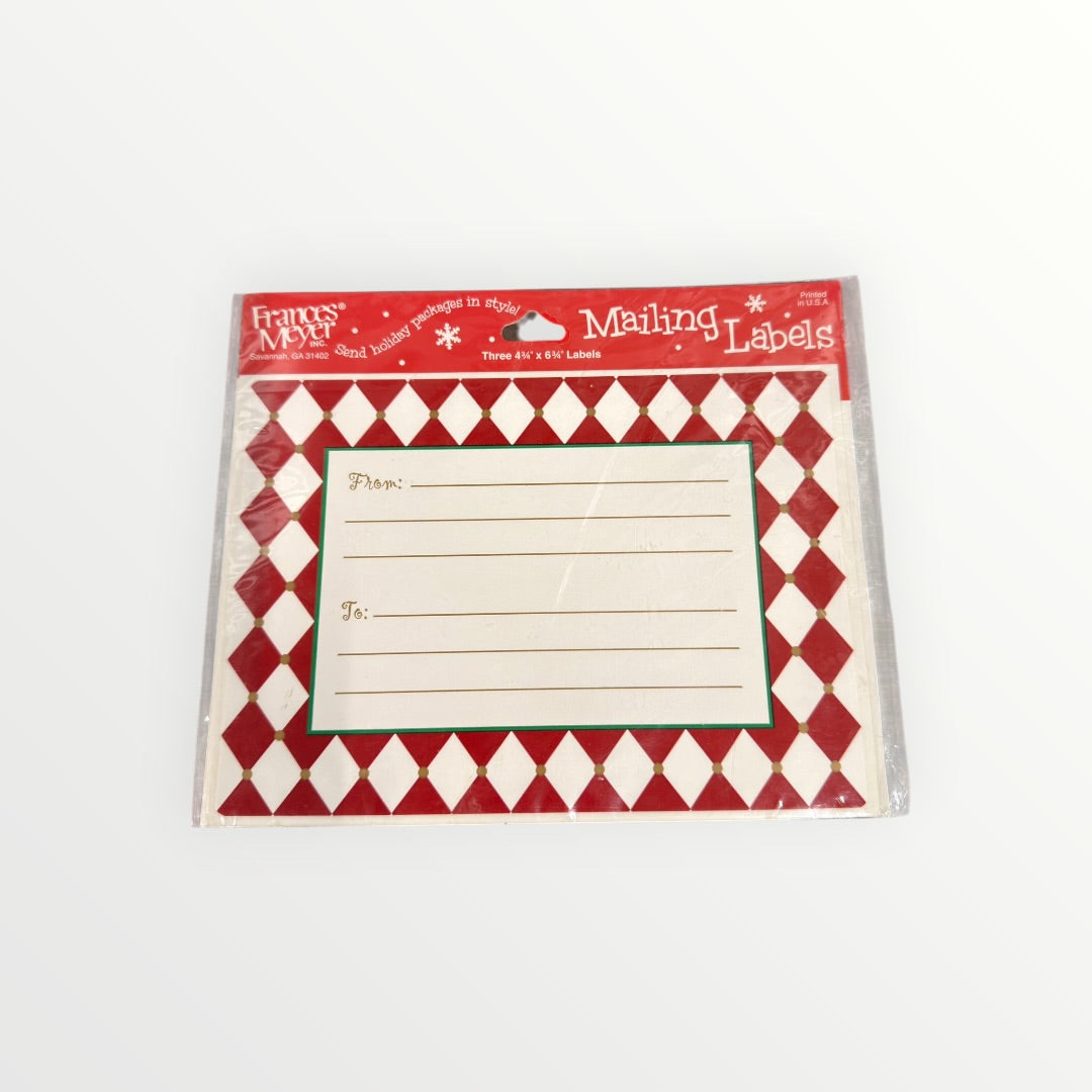 Vintage Frances Meyer Christmas Mailing Labels