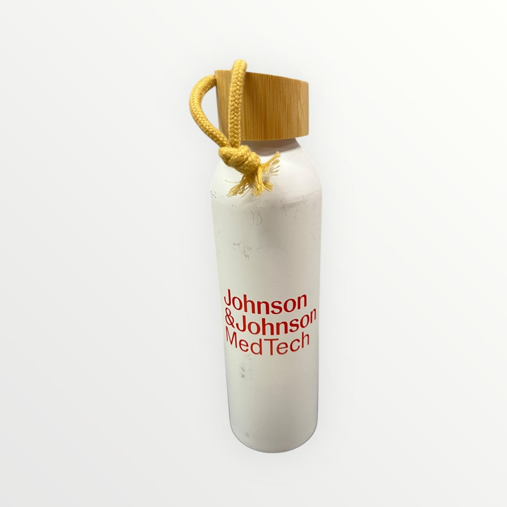 Johnson & Johnson MedTech Water Bottle w/ a Bamboo Cap