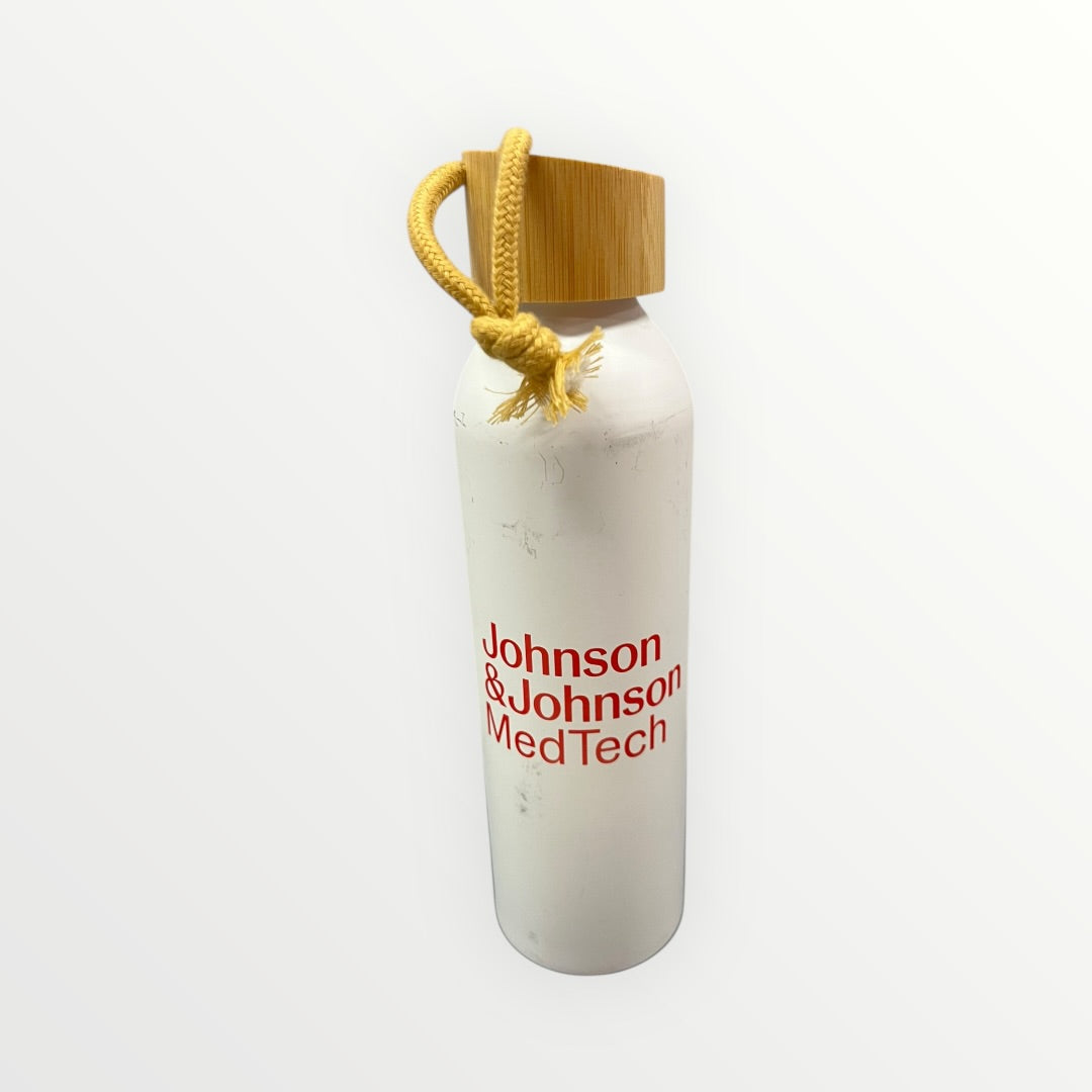 Johnson & Johnson MedTech Water Bottle w/ a Bamboo Cap