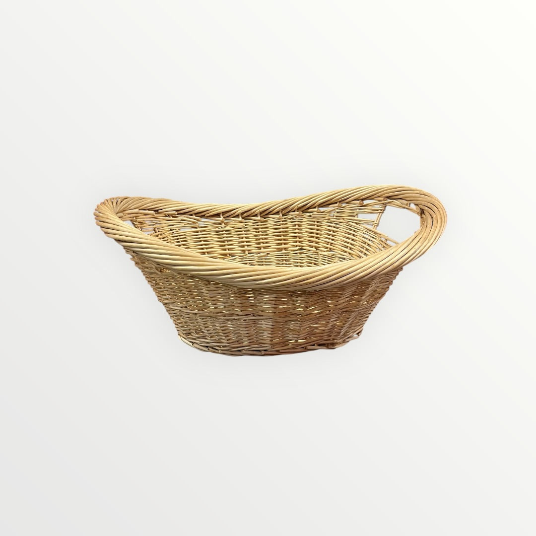Vintage Natural Laundry Basket with Handles 23" x 17" x 11"