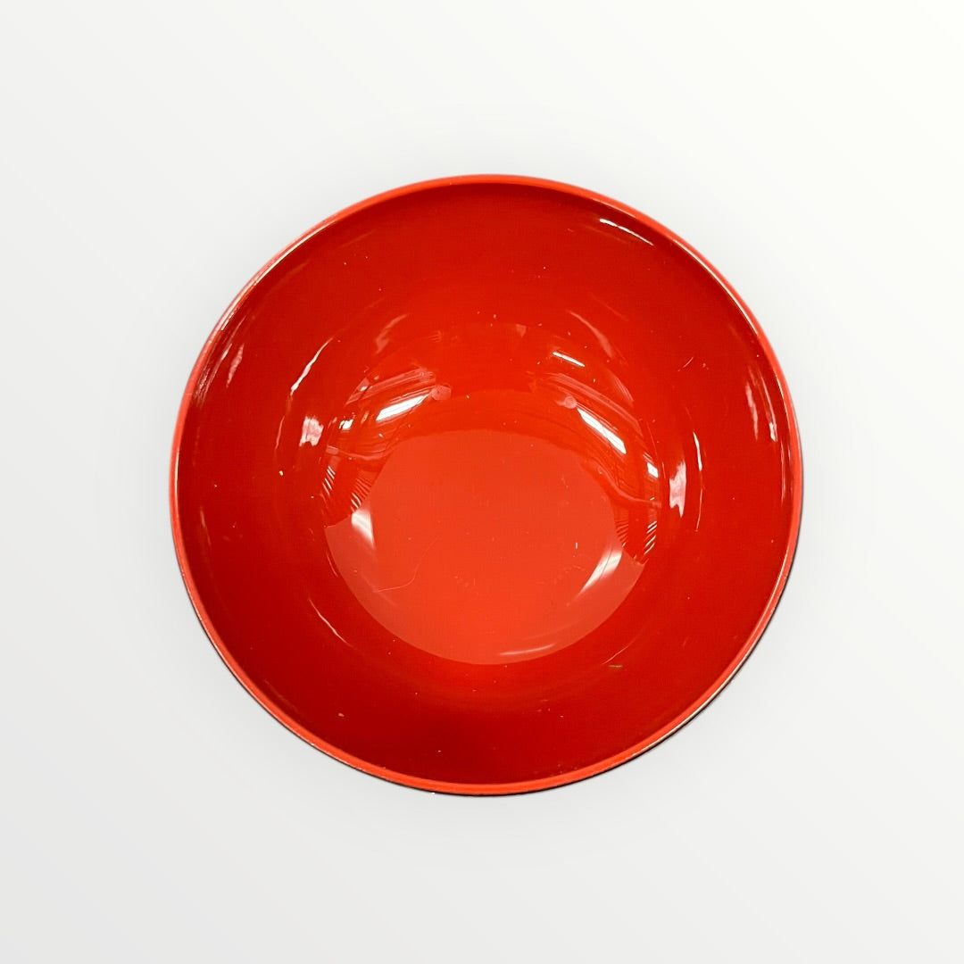 Japanese Lacquer Miso Soup Bowl 4.5"D