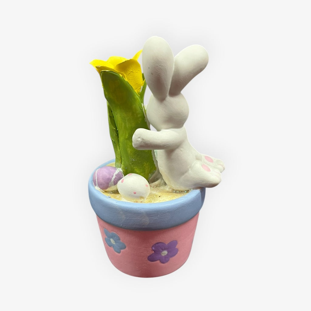 Decorative Handmade Resin Easter Bunny Figurine 4"H