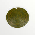 Crate & Barrel Coiled Natural Palm Leaf Round Placemat 15.5"D