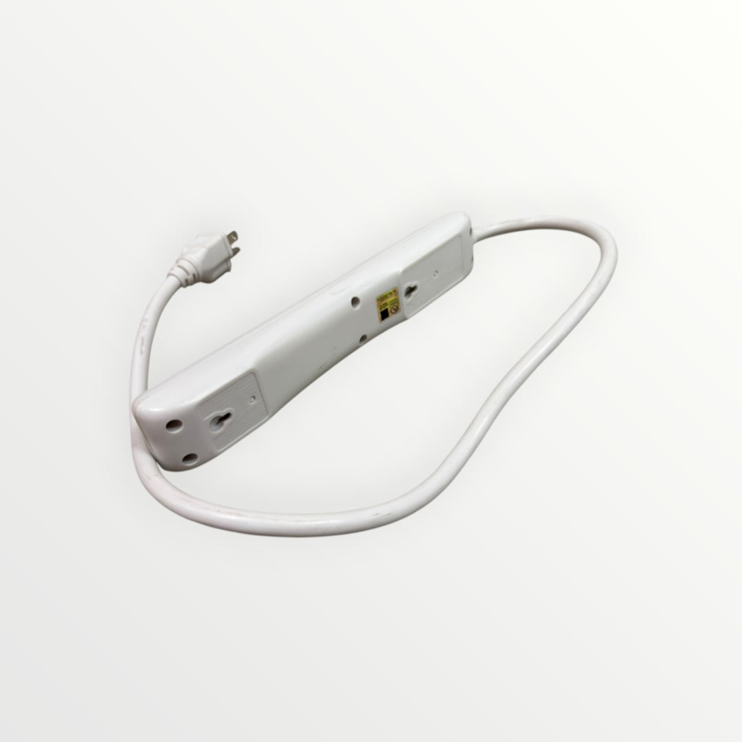 Standard White GE 6-Outlet Power Strip