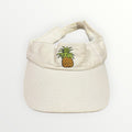 Go All Out Pineapple Embroidered Visor Hat, White