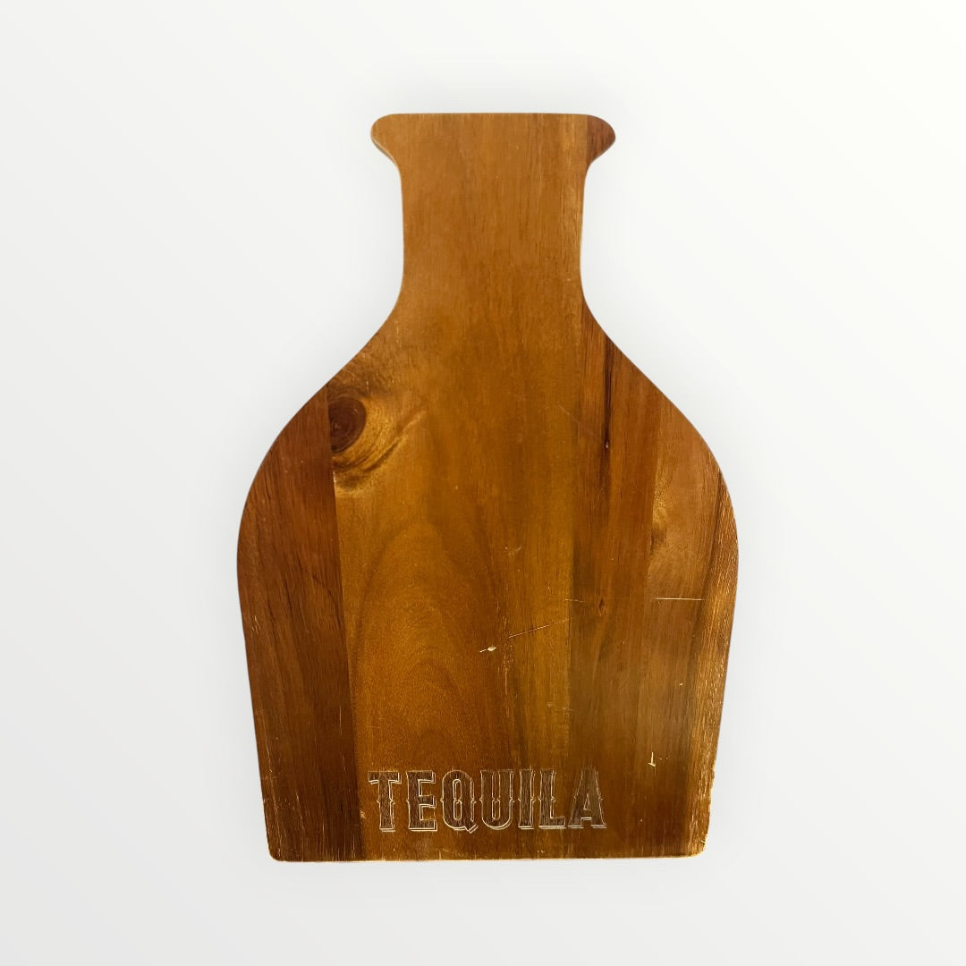 Tequila Bottle-Shaped Acacia Wood Serving/Cutting Board