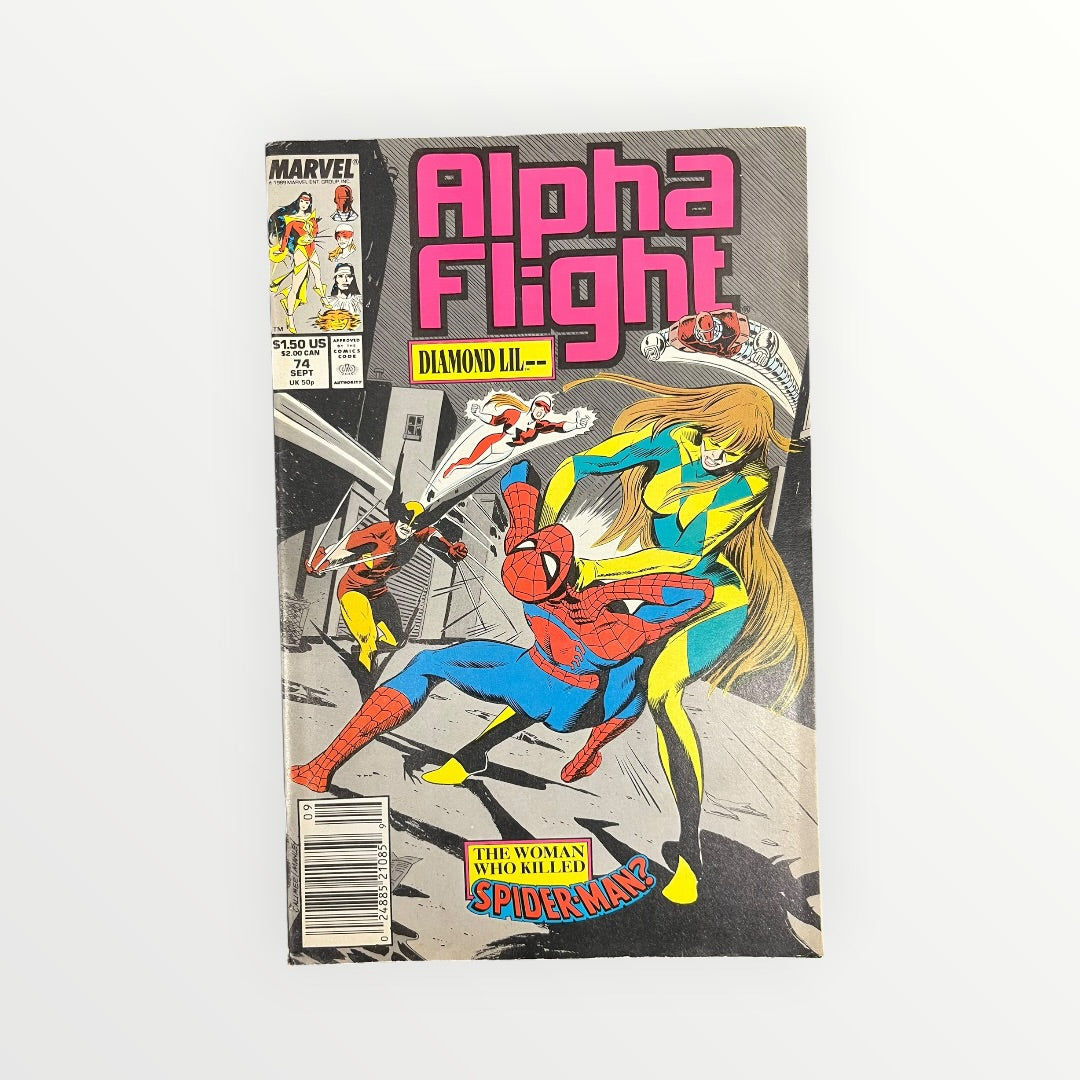 Vintage Alpha Flight #74 by Marvel Comics September 1990