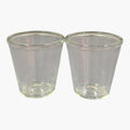 A Pair of Glass Tumblers 3"H