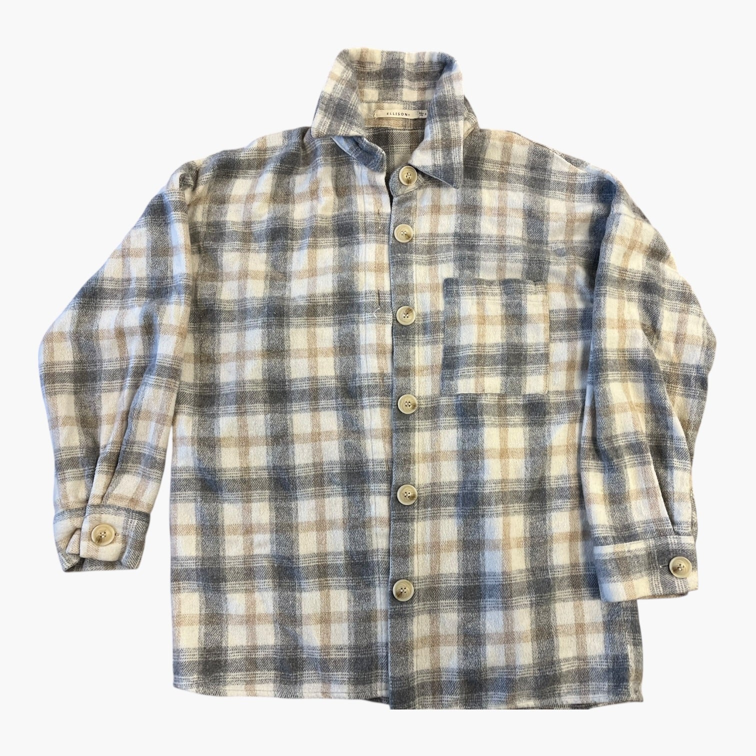 Ellison Plaid Stripe Button Down Women Size: S