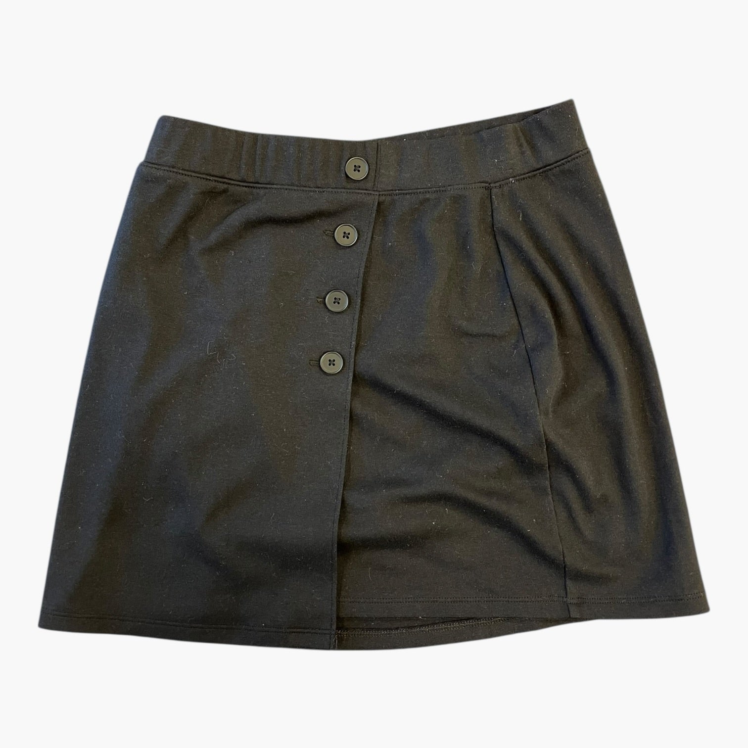 Mini Black Skirt w/Button Down Front Size: S