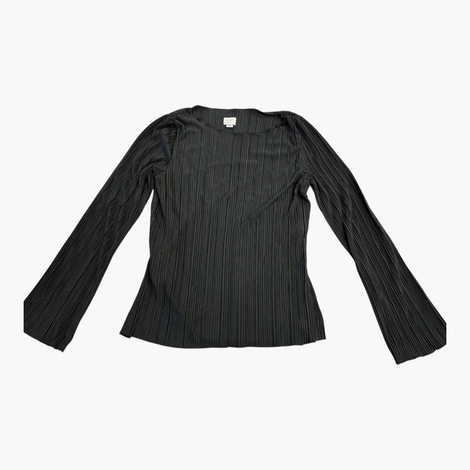 A New Day Plisse Top Black Women Size M