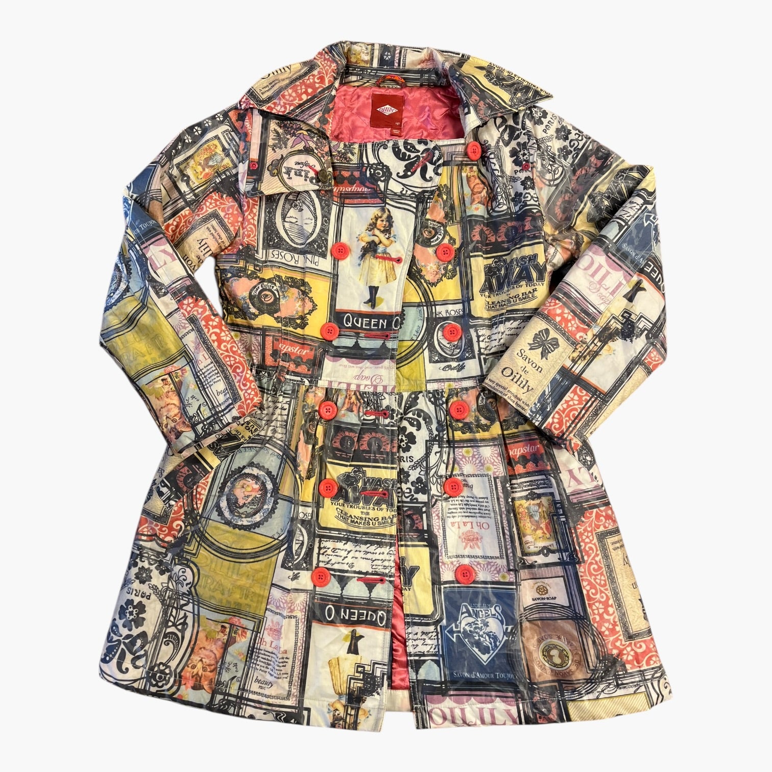 Oilily Girl Trench Coat Quilted Lining