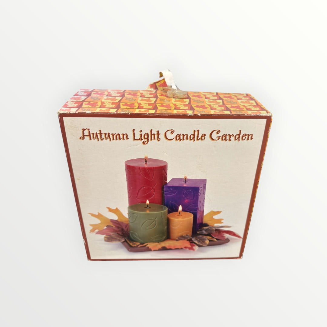 Vintage Autumn Light Candle Garden keepsake Gift Set
