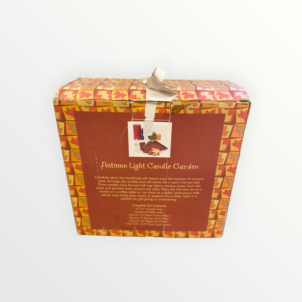 Vintage Autumn Light Candle Garden keepsake Gift Set