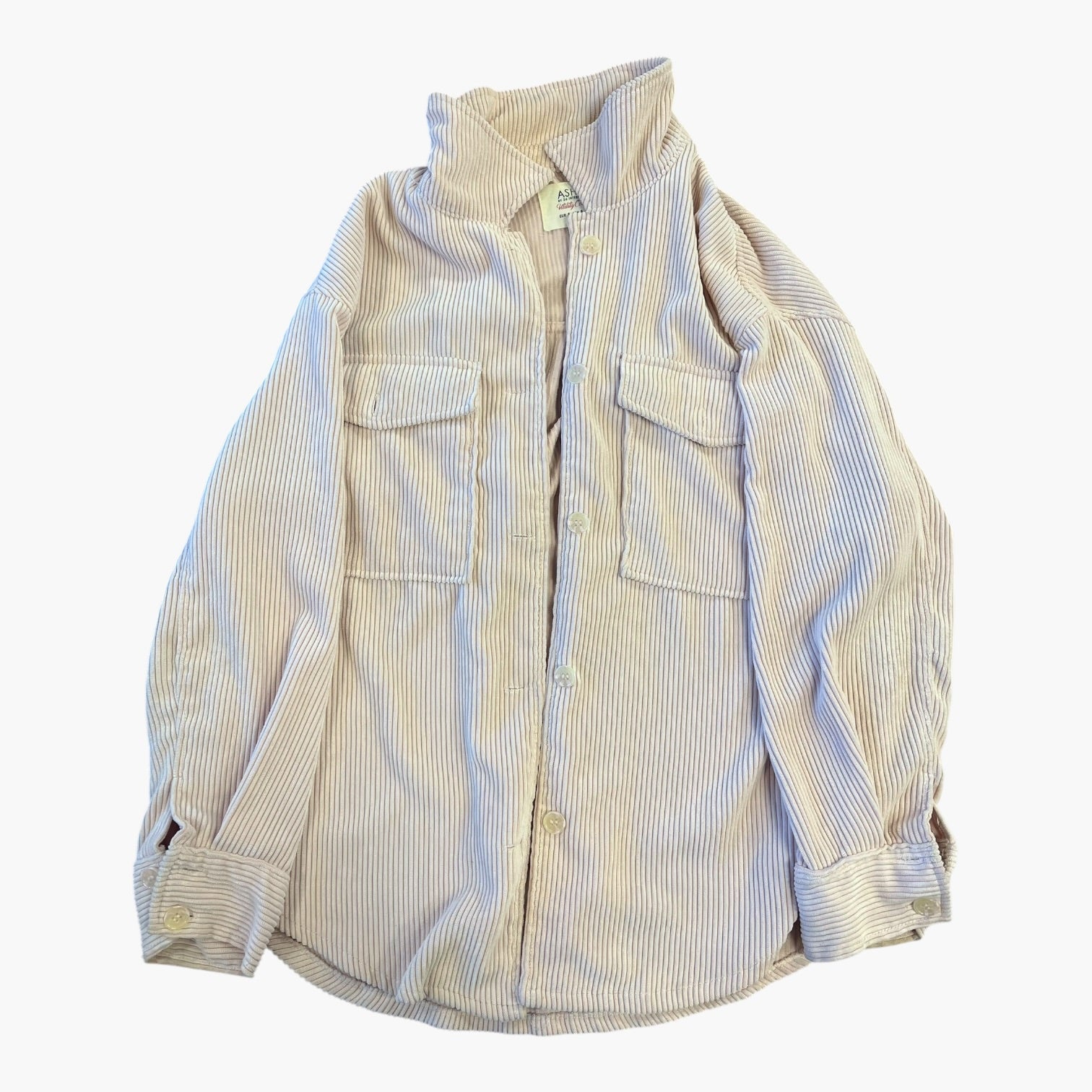 Ashley By 26 International Women’s Pink Corduroy Shirt Jacket Size S