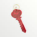 Vintage Souvenir Red Happy Key Keychain 6"L