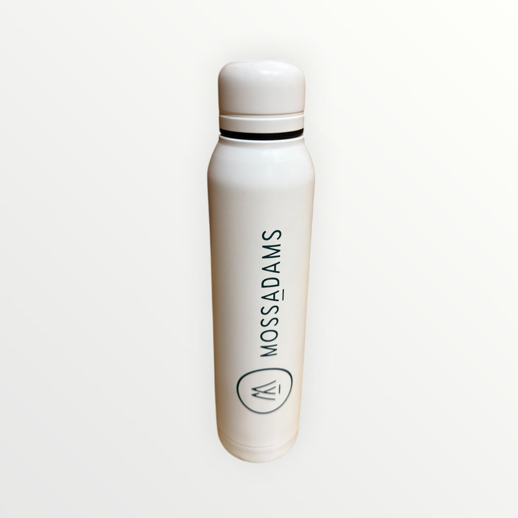 Moss Adams Stainless Steel Water Bottle 16.9oz White