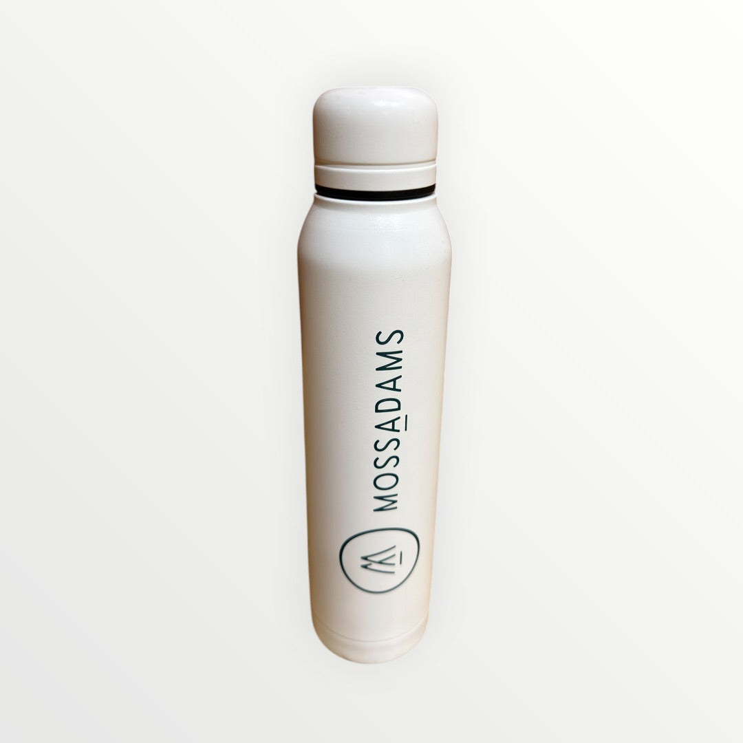 Moss Adams Stainless Steel Water Bottle 16.9oz White
