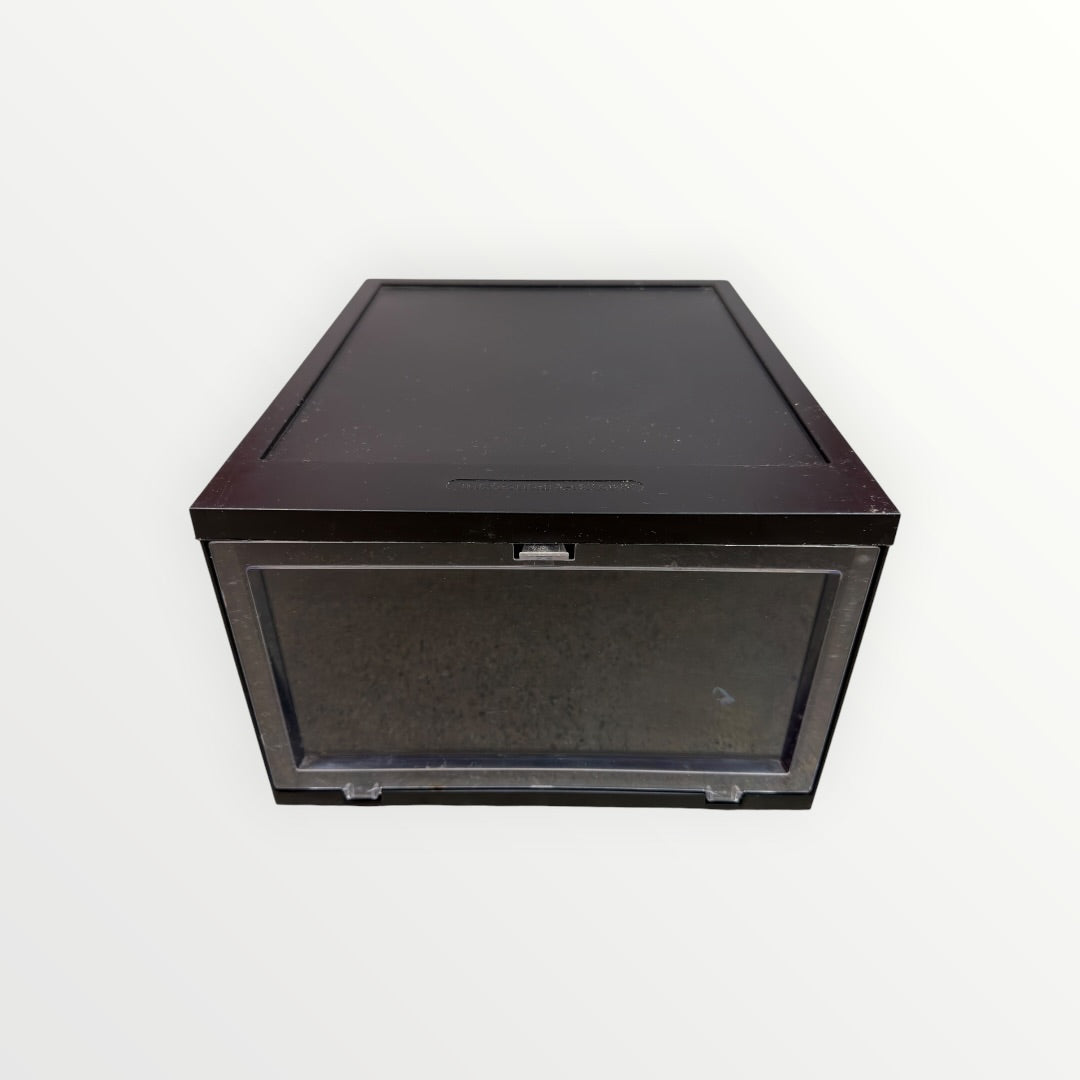 Set of 2 The Container Store Stackable Drop Front Shoe Boxes