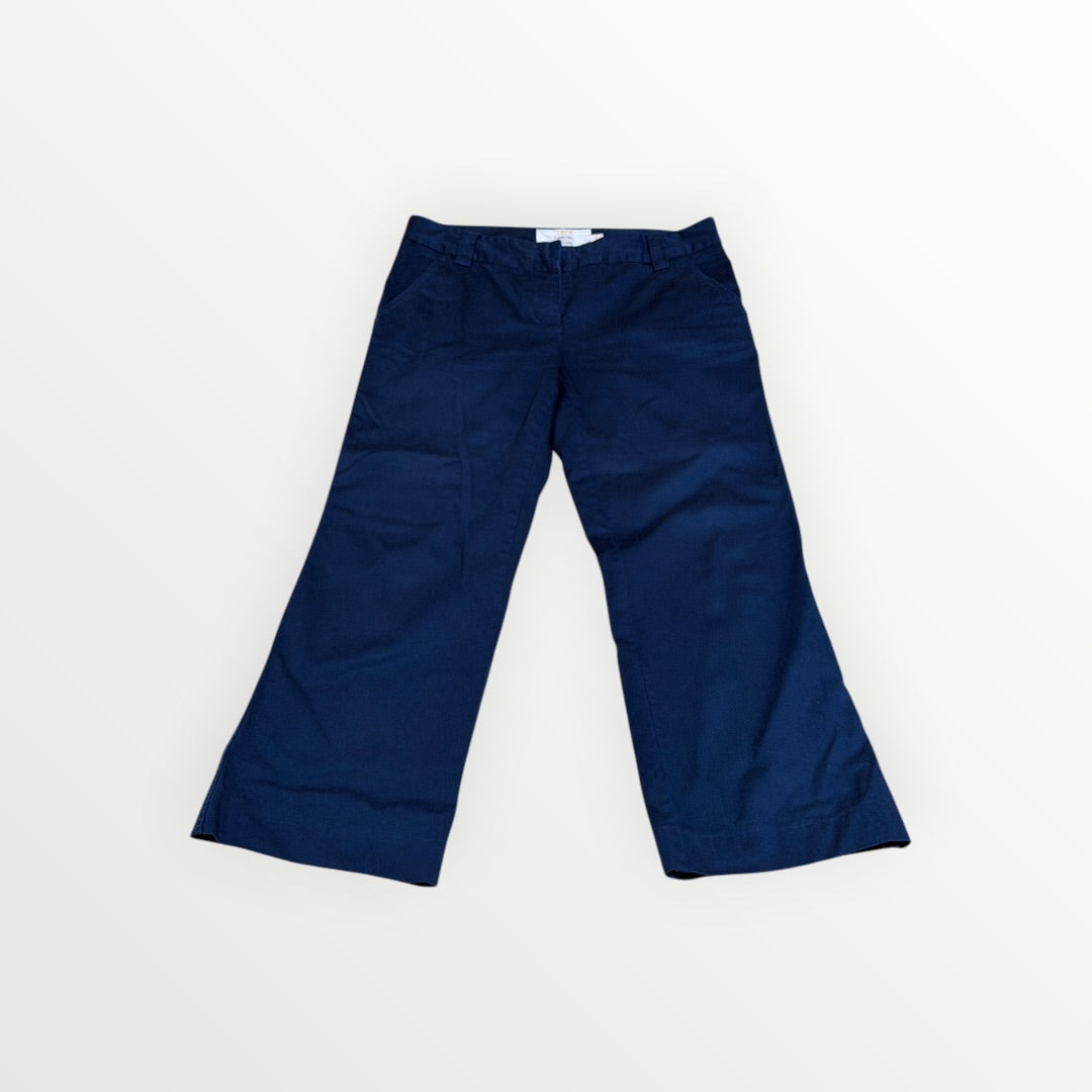 J.CREW Classic Twill Chino Pants Favorite Fit Dark Blue Women Size: 4
